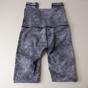 Lululemon Textured High Waist Tights Black White Women's 4